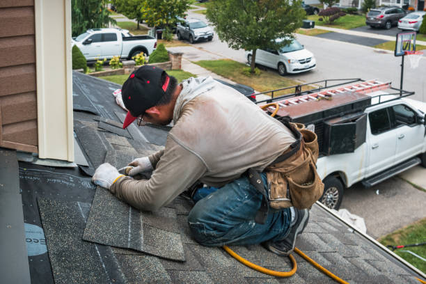 Professional Gutter Installation technician working in Norcross, GA